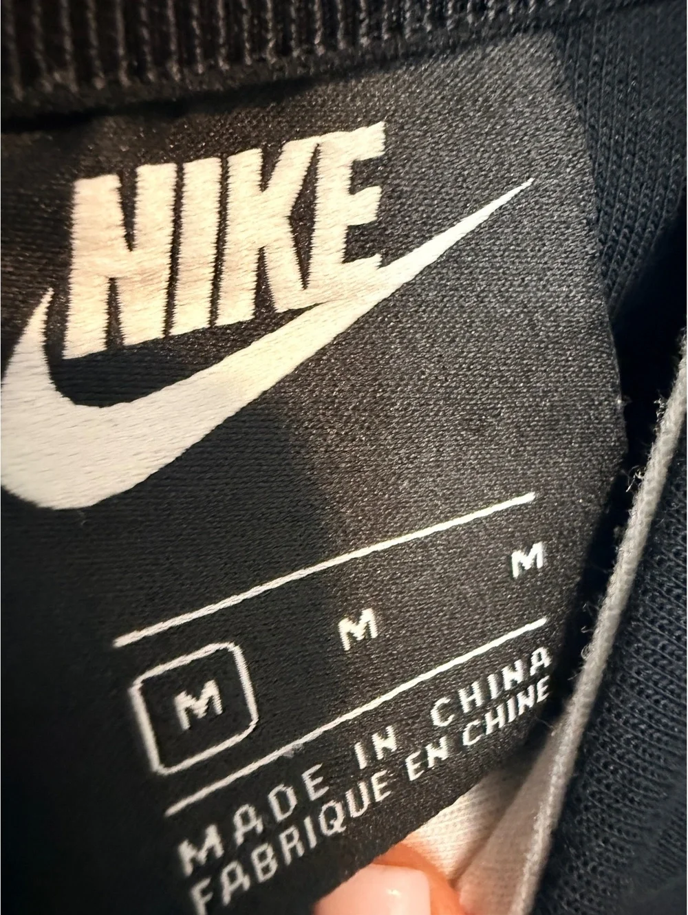 Nike Girls Medium Full Zip Hooded Jacket Black White High Low Athletic